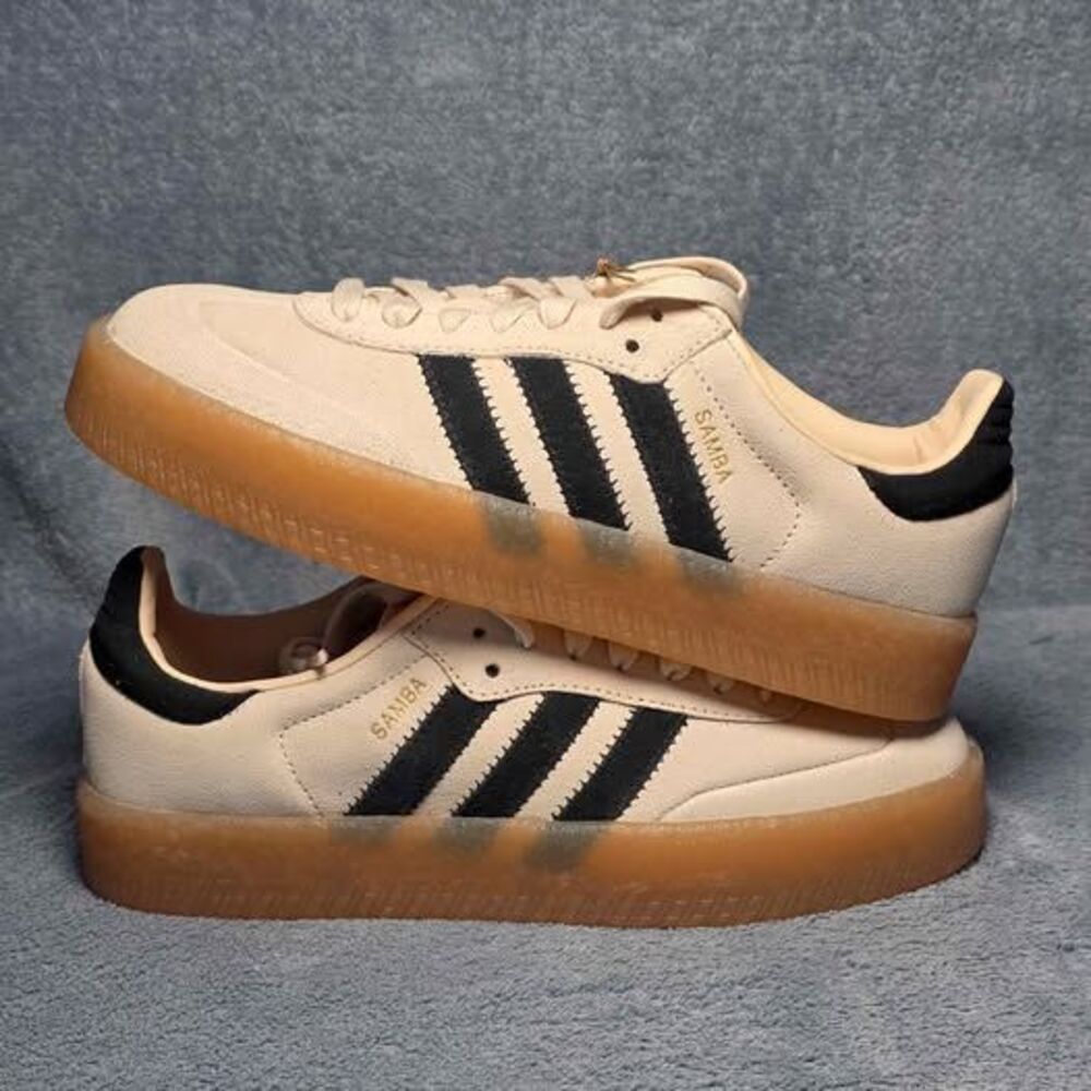 Adidas Sambae W Sneakers Womens Size US 6 Cream Black Gum - Picture 3 of 8